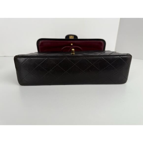 Chanel Vintage Classic Double Flap Bag Quilted Black Leather - Picture 7 of 16